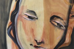 Large Madonna No 3, Convent of St Agnes Prague 50x50 cm  Oil on wood panel