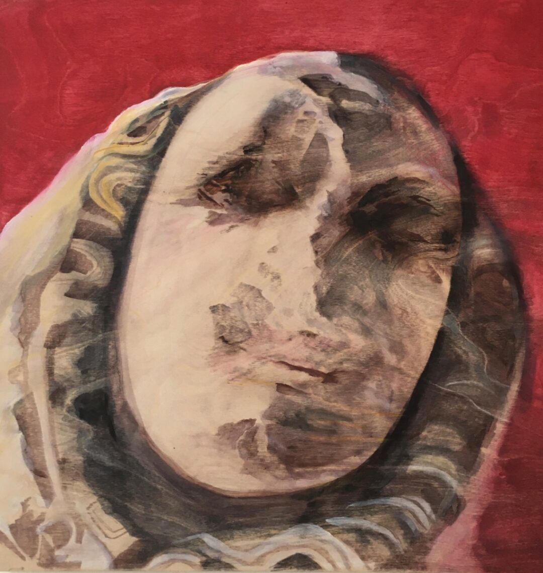 Arundel angel  Wood panel 50x50 cm