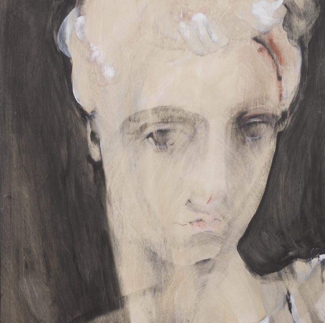 "Dionysian ritual, Girl holding offerings" 50x50cms SOLD