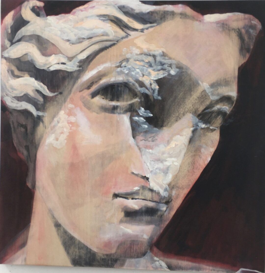 "Goddess Athena" 50x50 cms Wood panel. SOLD