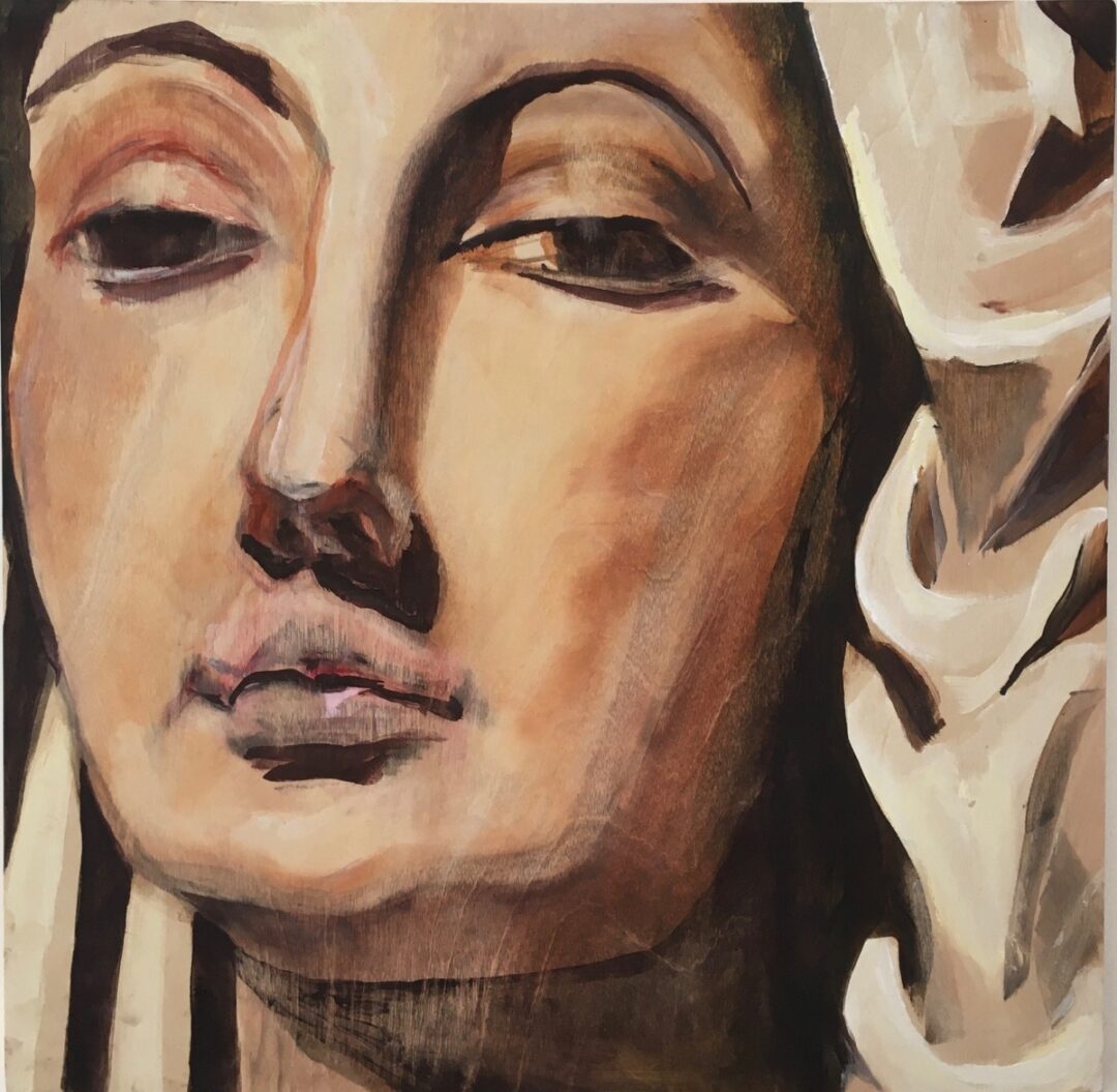 "Virgen de Belen" Seville, (Pedro Torrigiano 1525) 50x50 cm Oil on wood panel 2020