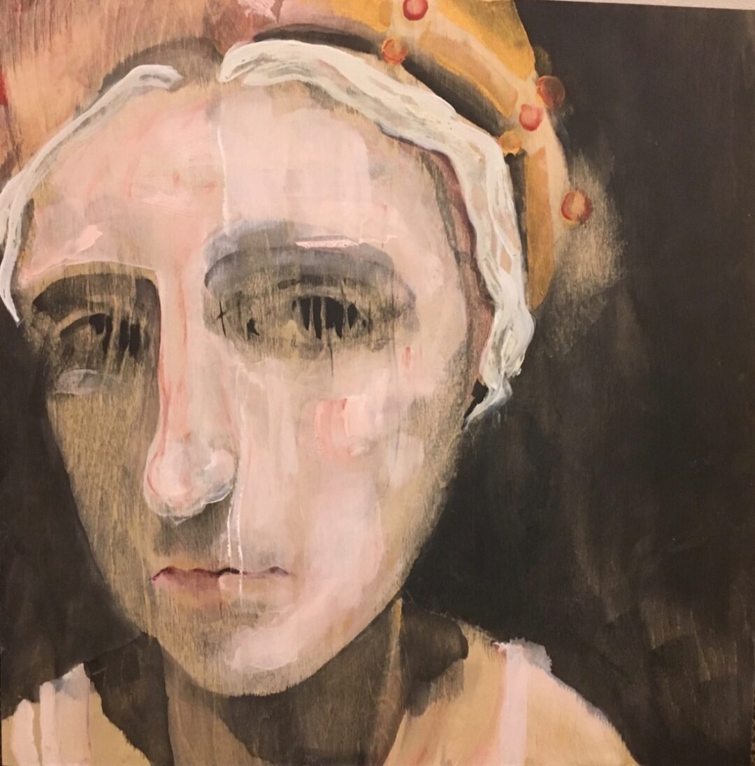 "Maria Antonia Bourbon" Niece of Marie Antoinette .  Wood panel 50x50cmc. SOLD