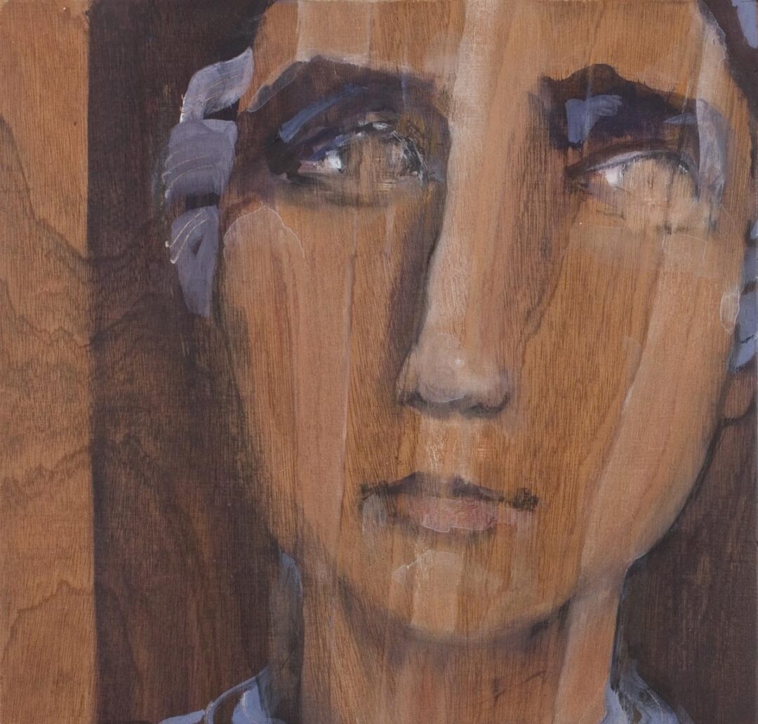 Rome, "Bust from columbarium" 30x31cms. Plywood.