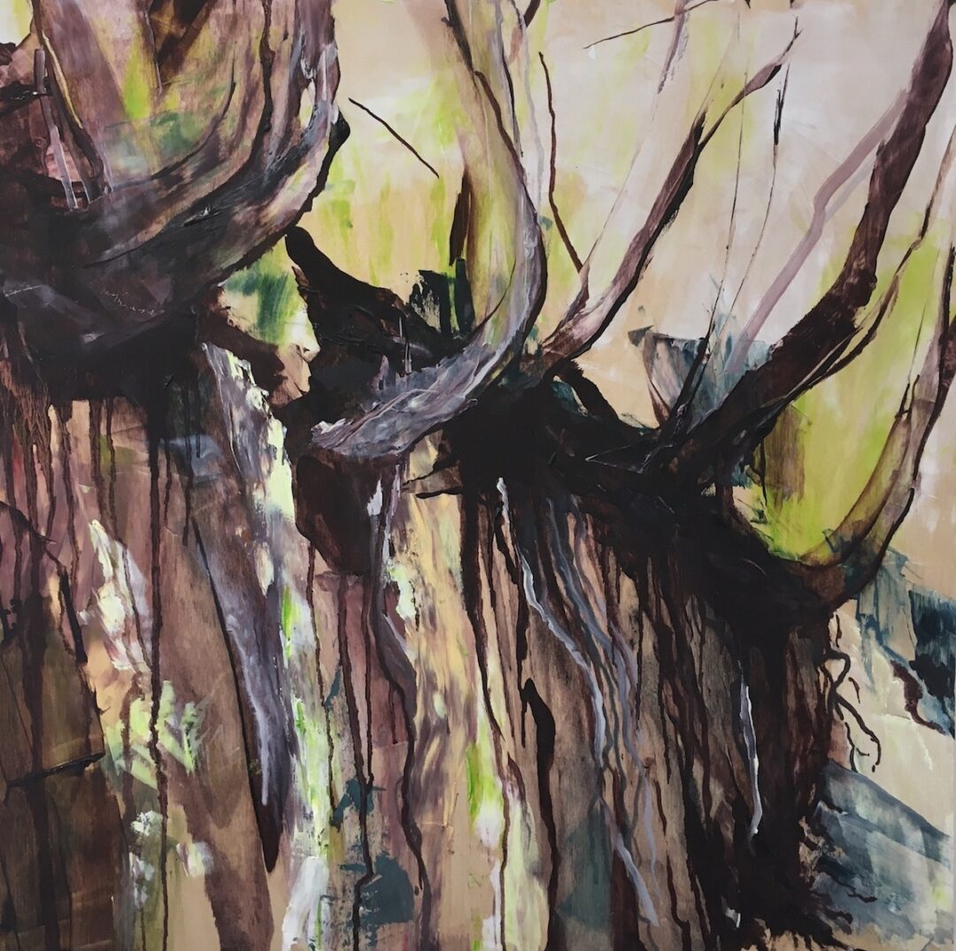 Roots1  oil on wood  50x50 cm