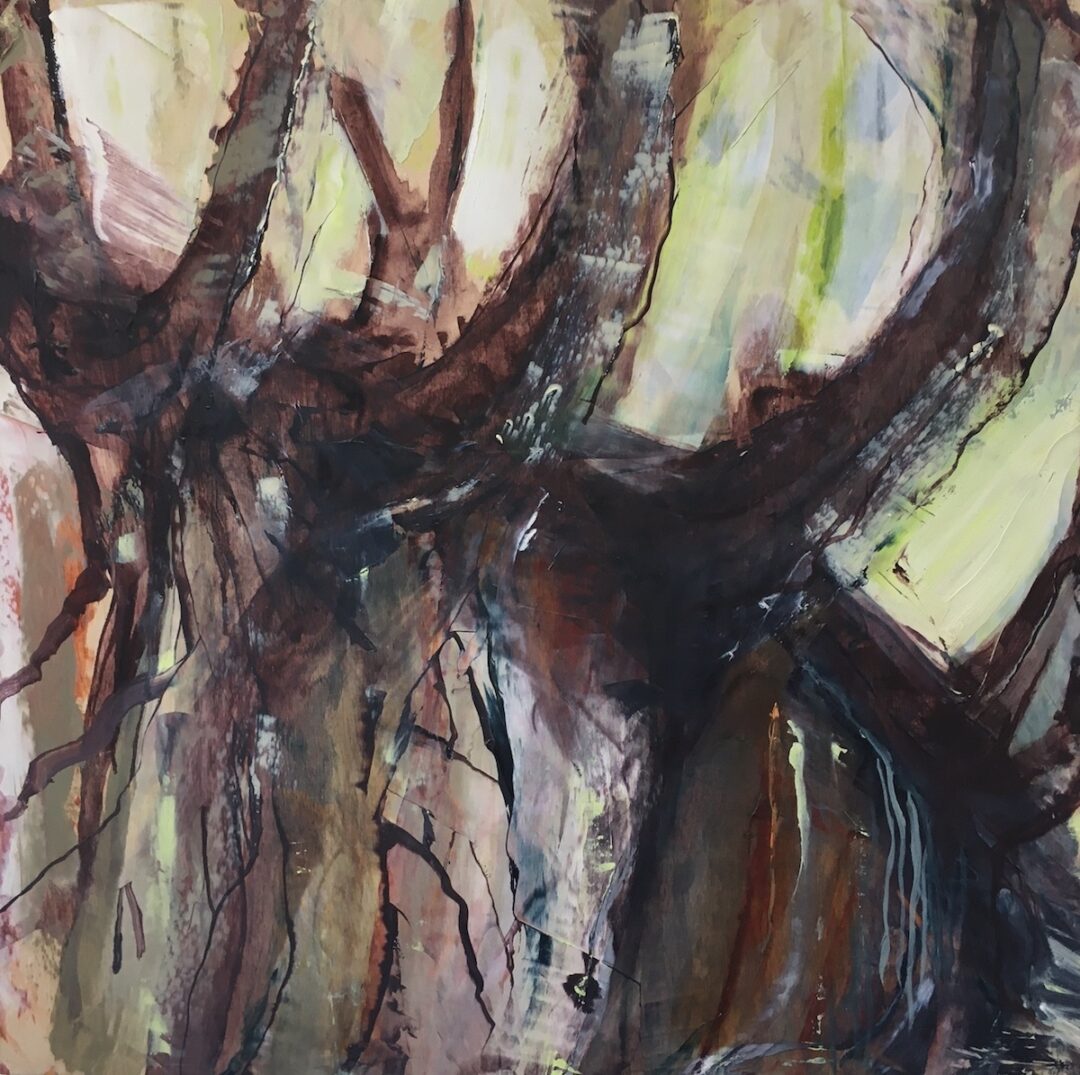 Roots 2  oil on wood 50x50 cm